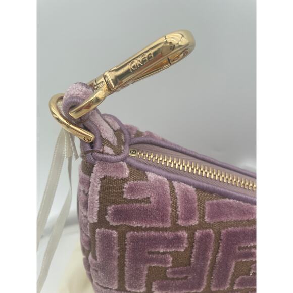 NEW FENDI FENDIGRAPHY MINI VELVET FF SHOULDER CROSSBODY BAG PURSE AUTHENTIC NWT! - Picture 6 of 16